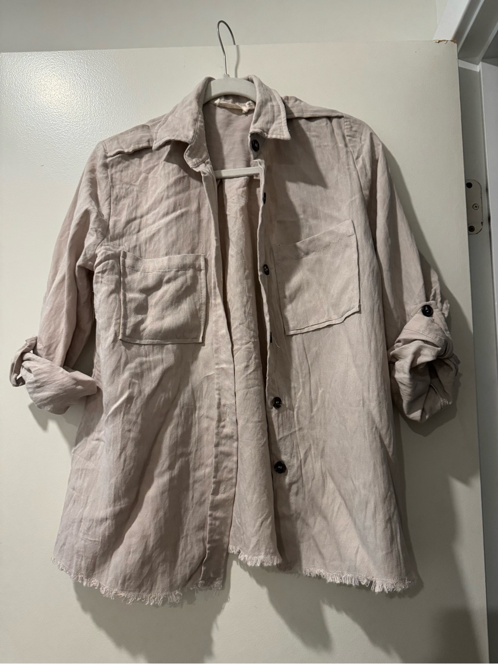 Millibon USA Linen Utility shirt in tan